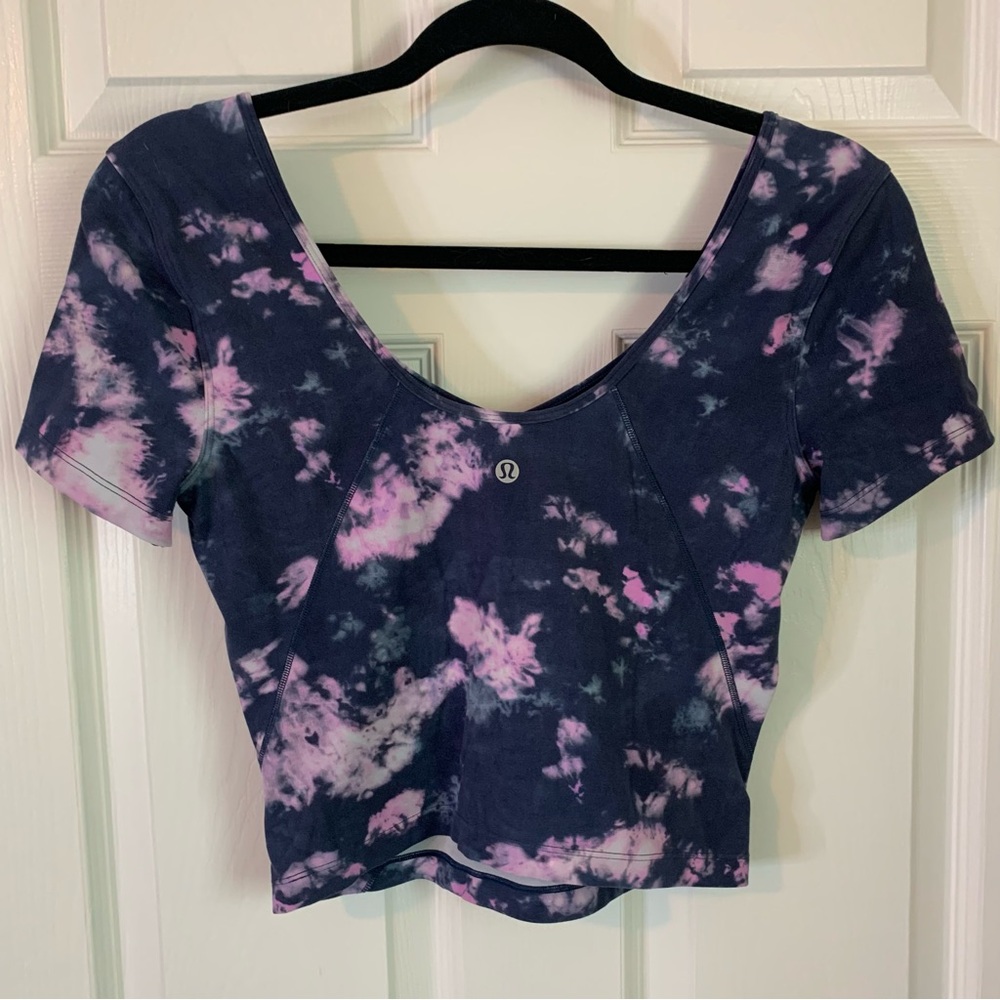 Lululemon Align Cropped Tie Dye T-shirt, size 4 - Picture 5 of 6